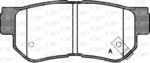 Kit de plaquettes de frein, frein à disque OPEN PARTS BPA0746.12