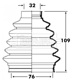Jeu de joints-soufflets, arbre de commande BORG & BECK BCB6091