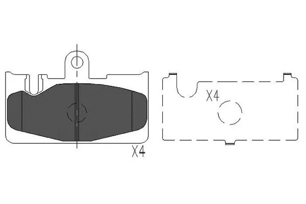 Kit de plaquettes de frein, frein à disque KAVO PARTS KBP-9073