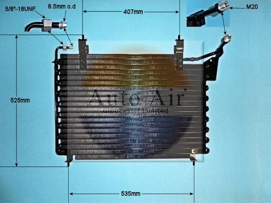 Condenseur, climatisation AUTO AIR GLOUCESTER 16-2042