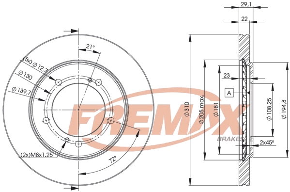 Disque de frein FREMAX BD-6010