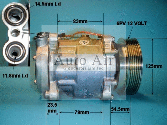 Compresseur, climatisation AUTO AIR GLOUCESTER 14-1121