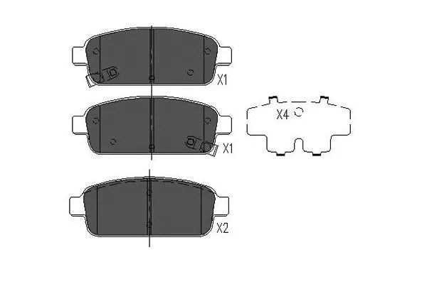Kit de plaquettes de frein, frein à disque KAVO PARTS KBP-1013