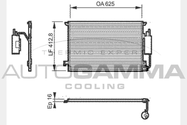 Condenseur, climatisation AUTOGAMMA 104625