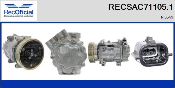 Compresseur, climatisation RECOFICIAL RECSAC71105.1