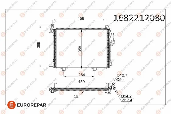 Condenseur, climatisation EUROREPAR 1682212080