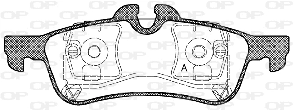 Kit de plaquettes de frein, frein à disque OPEN PARTS BPA0862.00