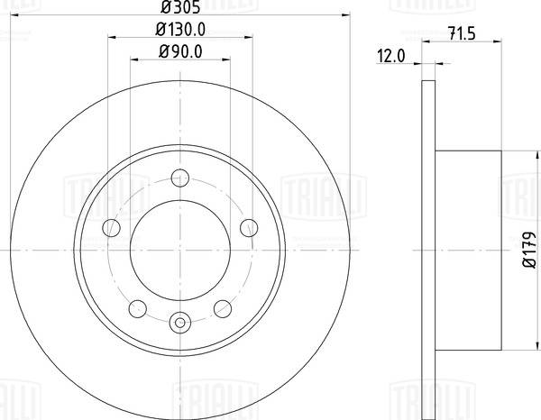 Disque de frein TRIALLI DF 261011