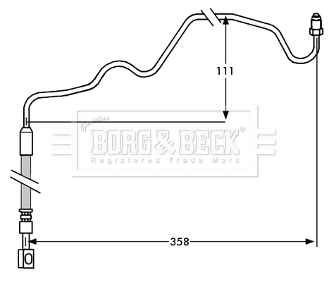 Flexible de frein BORG & BECK BBH7533