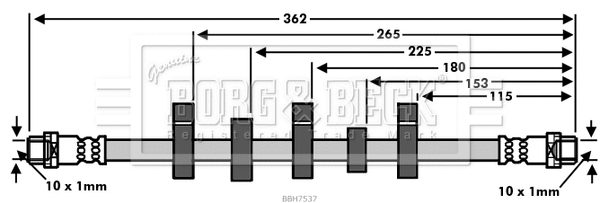 Flexible de frein BORG & BECK BBH7537