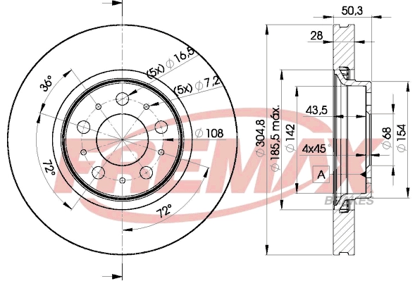 Disque de frein FREMAX BD-4045