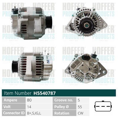 Alternateur HOFFER H5540787