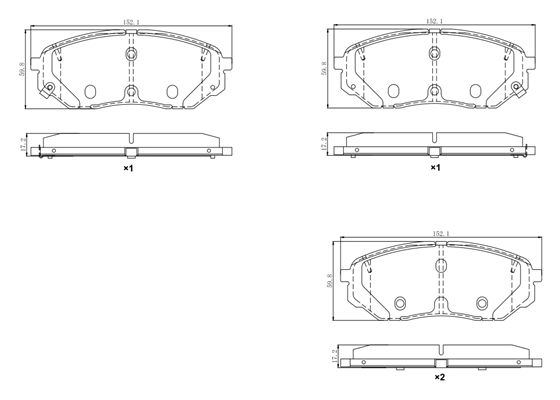 Kit de plaquettes de frein, frein à disque FREMAX FBP-0006
