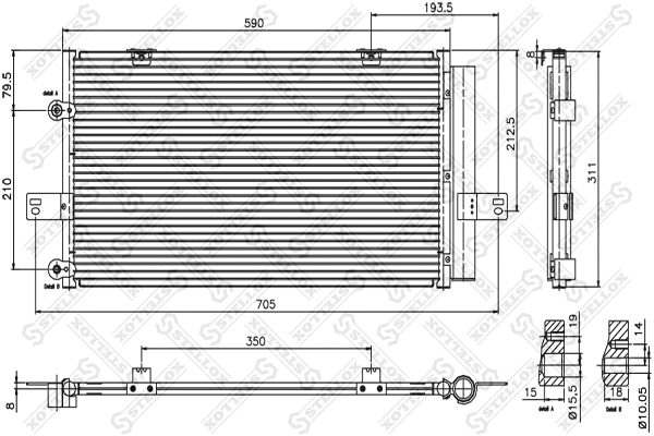 Condenseur, climatisation STELLOX 10-45361-SX