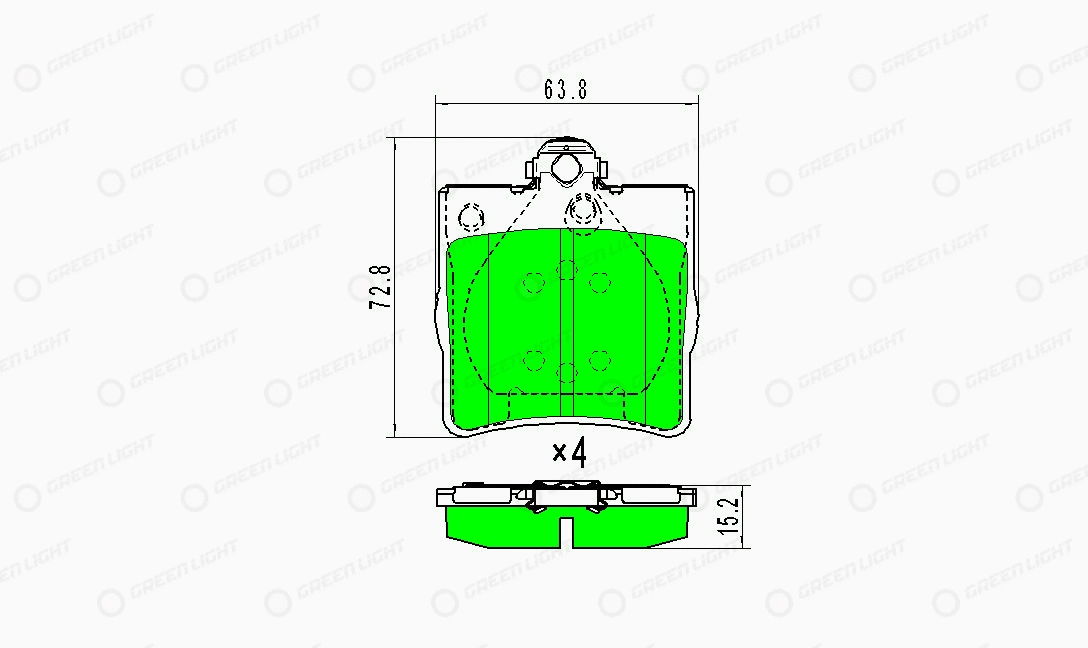 Kit de plaquettes de frein, frein à disque Automotive Adriado GLBP0046