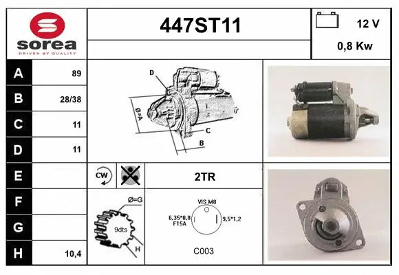 Démarreur STARTCAR 447ST11