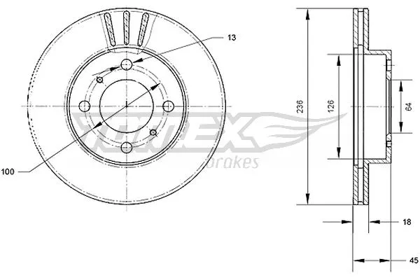 Disque de frein TOMEX Brakes TX 70-98