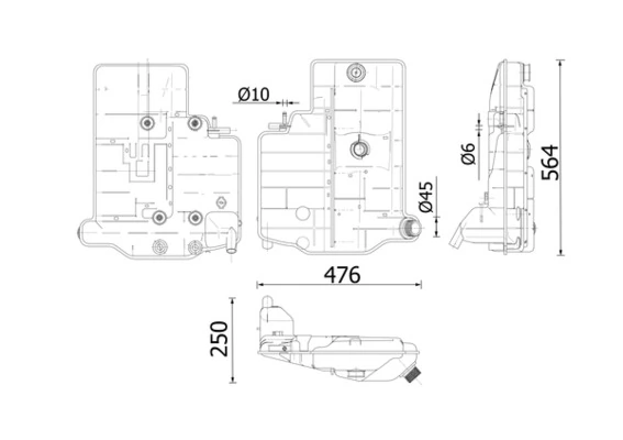 Vase d'expansion, liquide de refroidissement MAHLE CRT 37 000S