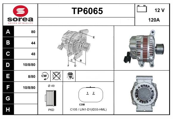 Alternateur SERA TP6065