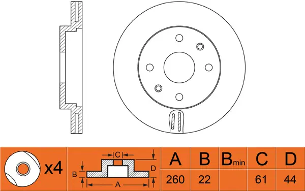 Disque de frein FIT FR0300V