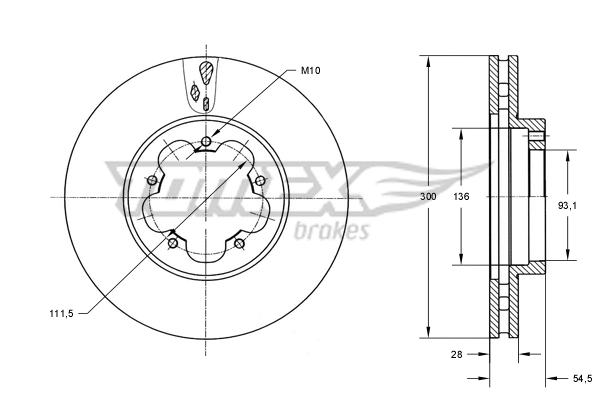 Disque de frein TOMEX Brakes TX 72-13