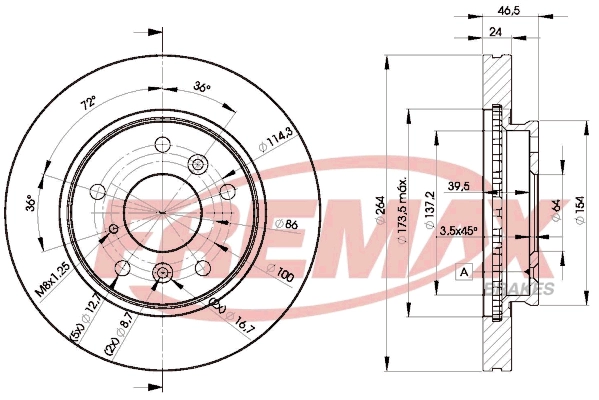 Disque de frein FREMAX BD-3260