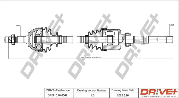 Arbre de transmission Dr!ve+ DP2110.10.0569