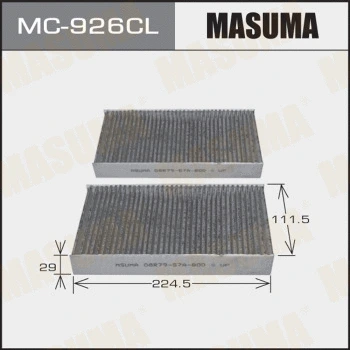Filtre, air de l'habitacle MASUMA MC-926CL