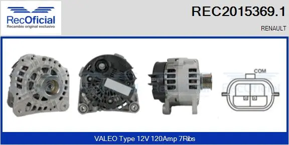 Alternateur RECOFICIAL REC2015369.1