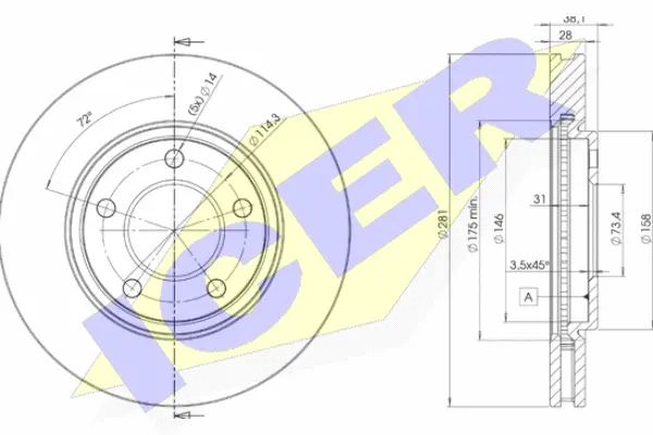 Disque de frein ICER 78BD3002-2
