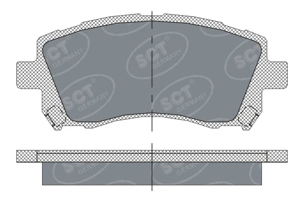 Kit de plaquettes de frein, frein à disque SCT - MANNOL SP 258 PR