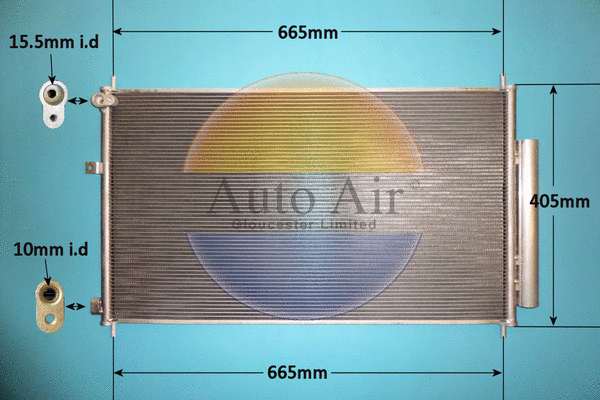 Condenseur, climatisation AUTO AIR GLOUCESTER 16-0069