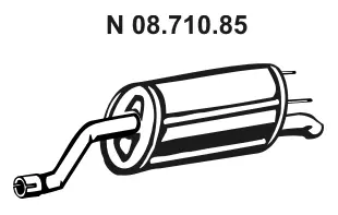 Silencieux arrière EBERSPÄCHER 08.710.85