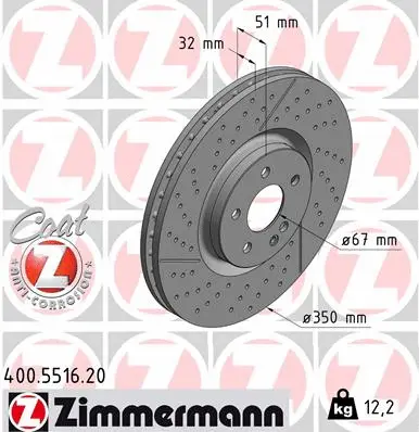 Disque de frein ZIMMERMANN 400.5516.20