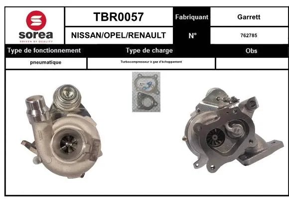 Turbocompresseur, suralimentation EAI TBR0057