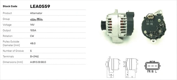 Alternateur LUSA LEA0559