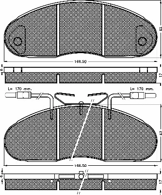 Kit de plaquettes de frein, frein à disque BSF 10297