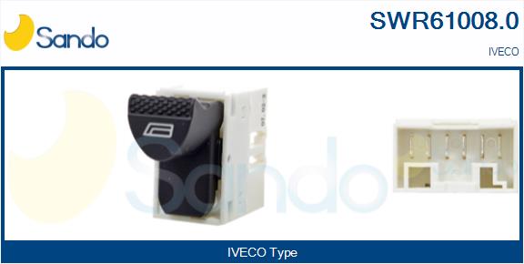 Interrupteur, lève-vitre SANDO SWR61008.0