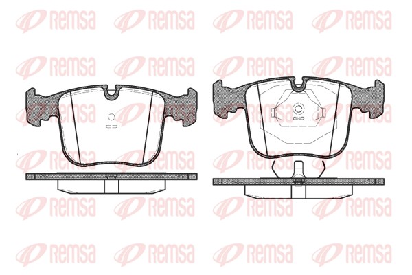 Kit de plaquettes de frein, frein à disque REMSA 0380.00
