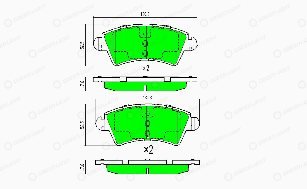 Kit de plaquettes de frein, frein à disque Automotive Adriado GLBP0433