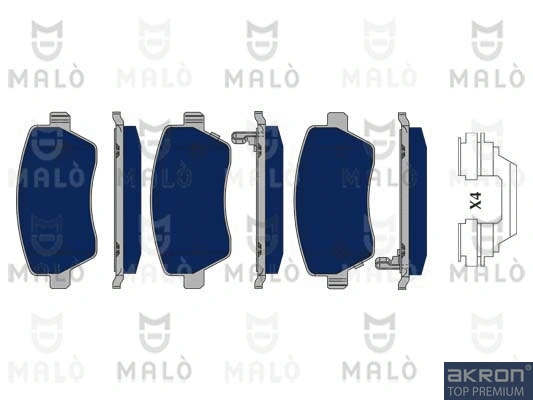 Kit de plaquettes de frein, frein à disque AKRON-MALÒ 1050204
