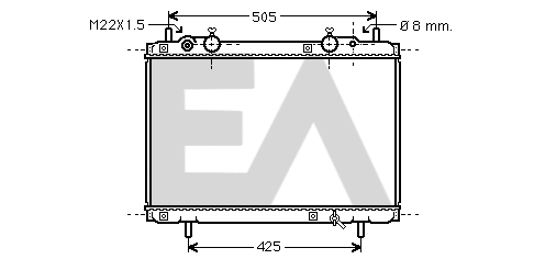 Radiateur, refroidissement du moteur EACLIMA 31R25035