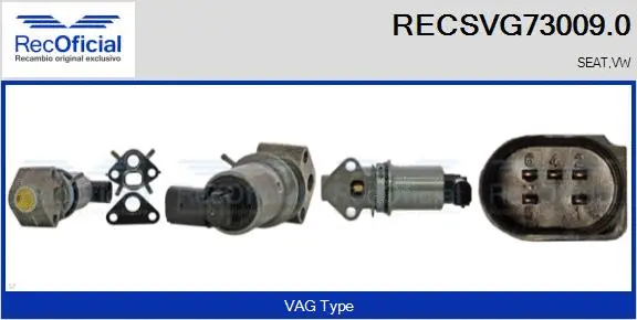 Vanne EGR RECOFICIAL RECSVG73009.0