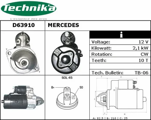 Démarreur Technika D63910