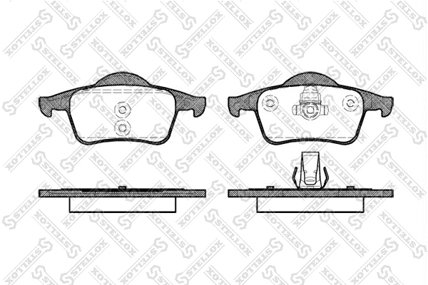 Kit de plaquettes de frein, frein à disque STELLOX 725 000B-SX
