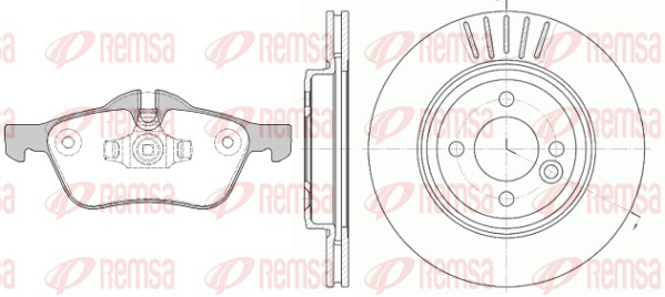 Kit de freins, frein à disques REMSA 8864.00
