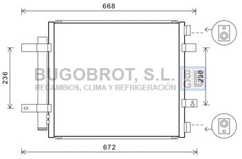 Condenseur, climatisation BUGOBROT 62-JR5053