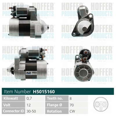 Démarreur HOFFER H5015160