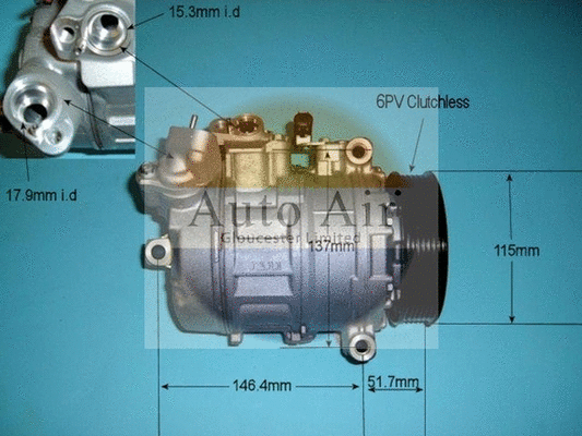 Compresseur, climatisation AUTO AIR GLOUCESTER 14-9644
