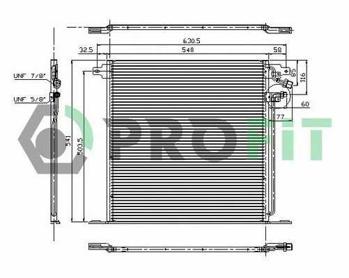 Condenseur, climatisation PROFIT PR 3560C1